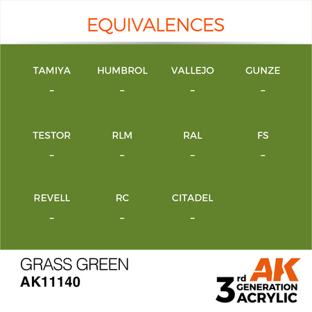 AK 3GEN Acrylics: Grass Green 17ml
