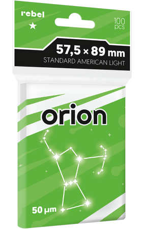 Koszulki na karty Rebel (57,5x89 mm) Orion Light, 100 sztuk