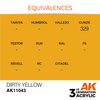 AK 3GEN Acrylics: Dirty Yellow 17ml