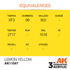 AK 3GEN Acrylics: Lemon Yellow 17ml