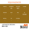 AK 3GEN Acrylics: Japanese Brown 17ml