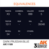 AK 3GEN Acrylics: Dark Prussian Blue 17ml