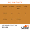 AK 3GEN Acrylics: Medium Flesh Tone 17ml