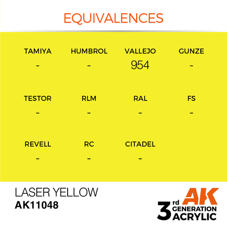 AK 3GEN Acrylics: Laser Yellow 17ml