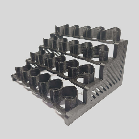Modeling paint stand - 20 slots - 3D printing (Black)