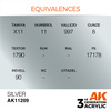 AK 3GEN Acrylics: Silver 17ml