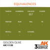 AK 3GEN Acrylics: Golden Olive 17ml