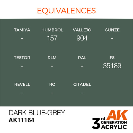 AK 3GEN Acrylics: Dark Blue-Grey 17ml