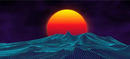 Mata do gier 90x40cm - Retro Sun - Kraken Wargames