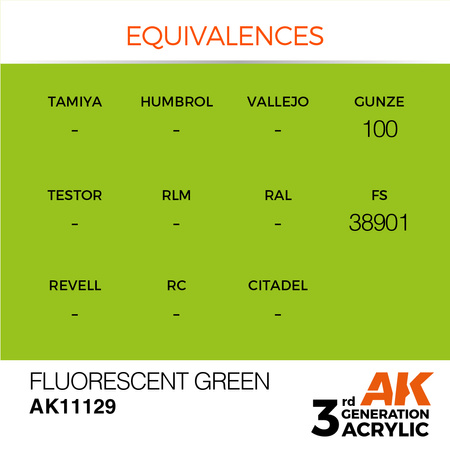 AK 3GEN Acrylics: Fluorescent Green 17ml