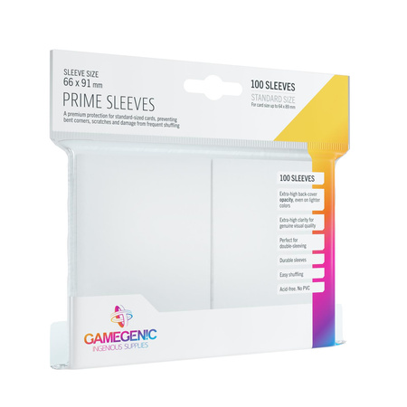 Prime CCG Sleeves - White (100 szt)