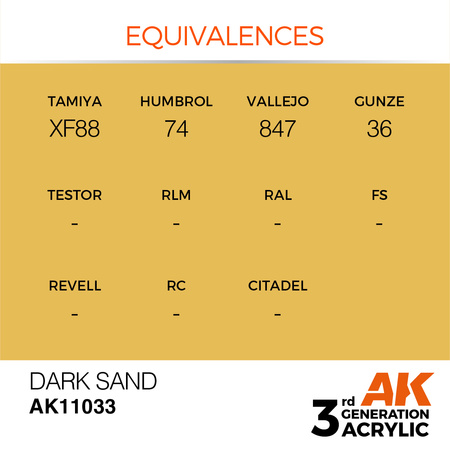 AK 3GEN Acrylics: Dark Sand 17ml