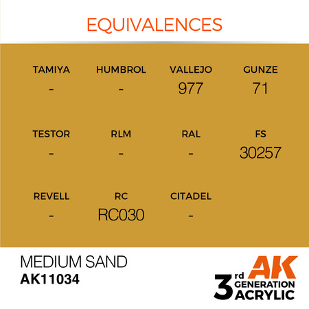 AK 3GEN Acrylics: Medium Sand 17ml