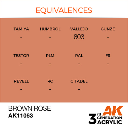 AK 3GEN Acrylics: Brown Rose 17ml