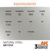 AK 3GEN Acrylics: Natural Steel 17ml