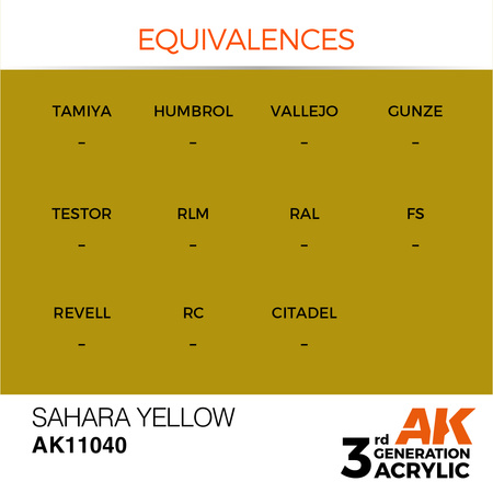 AK 3GEN Acrylics: Sahara Yellow 17ml