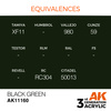 AK 3GEN Acrylics: Black Green 17ml