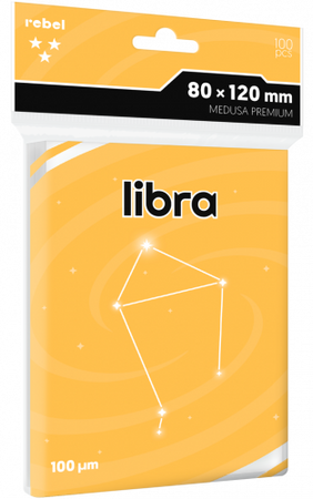 Koszulki na karty Rebel (80x120 mm) Libra Premium, 100 sztuk