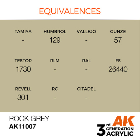 AK 3GEN Acrylics: Rock Grey 17ml