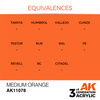 AK 3GEN Acrylics: Medium Orange 17ml