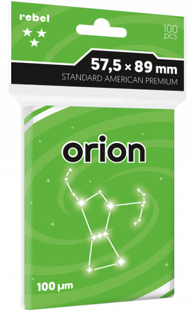 Koszulki na karty Rebel (57,5x89 mm) Orion Premium, 100 sztuk
