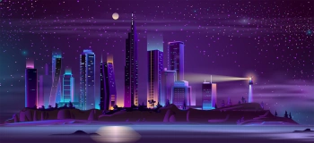 Mata do gier 90x40cm - Coastal Night - Kraken Wargames