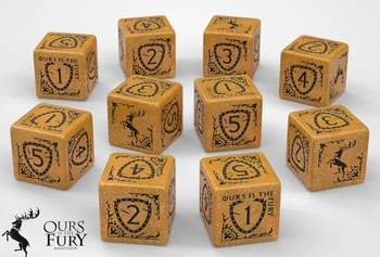 Zestaw Kości Gra o Tron: 10xk6 Baratheon