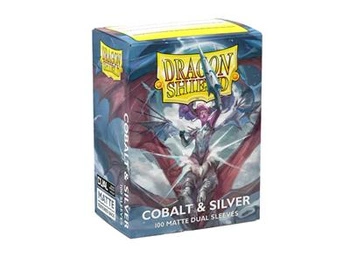 Dragon Shield Standard Matte Dual Sleeves Cobalt & Silver (100 Sleeves)