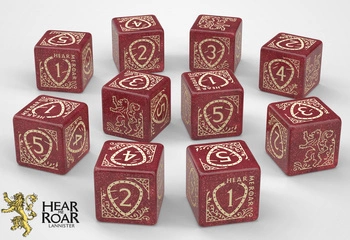 Zestaw Kości Gra o Tron: 10xk6 Lannister