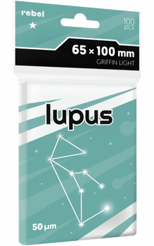 Koszulki na karty Rebel (65x100 mm) Lupus Light, 100 sztuk 