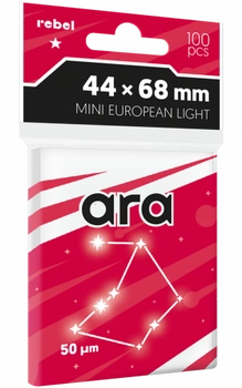 Koszulki na karty Rebel (44x68 mm) Ara Light, 100 sztuk