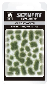 Vallejo: Scenery - Wild Tuft - Green (4 mm)x35